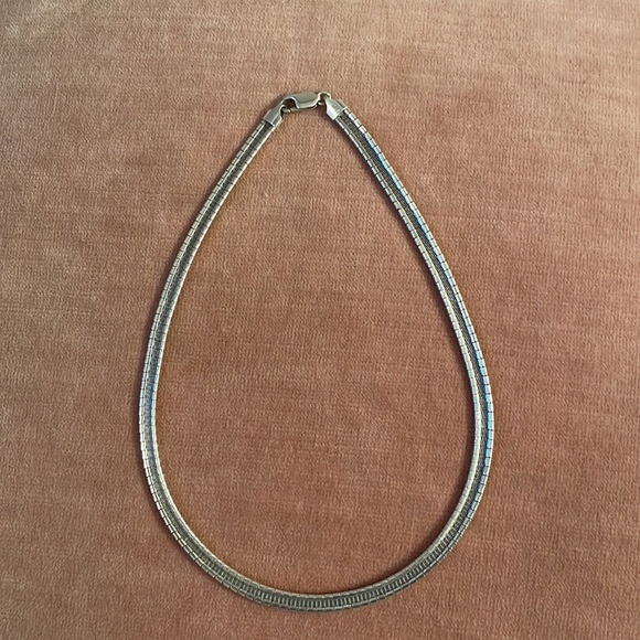 Italian Sterling silver Omega necklace - Picture 4 of 5